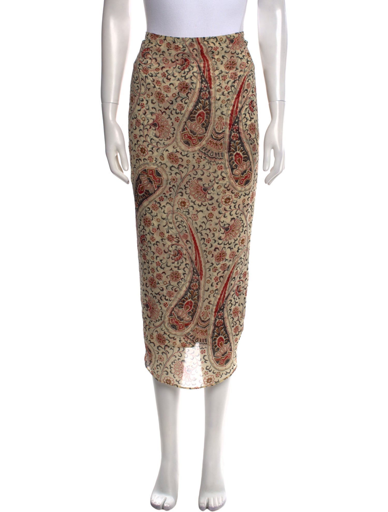 Veronica Beard Silk Midi Length Skirt